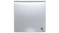 Gniazdka elektryczne - Hager Polo B.Kwadrat/B.7 Płytka czołowa gniazda z/u z pokrywą aluminium 3965898994 3965898994 - miniaturka - grafika 1