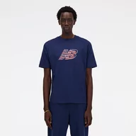 Koszulki męskie - Koszulka męska New Balance MT41526NNY  granatowa - miniaturka - grafika 1