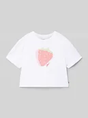 Koszulki dla dziewczynek - damski t-shirt o kroju regular fit z mieszanki bawełny model 'LVG STRAWBERRY SS TOP' - miniaturka - grafika 1