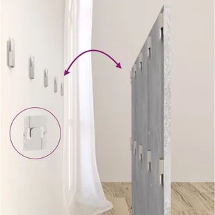 Lumarko Wezgłowie z szafkami, szarość betonu, materiał drewnopochodny - Inne meble do sypialni - miniaturka - grafika 9