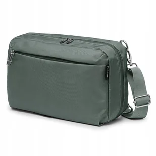 PUCCINI Plecak Damski Męski Miejski Jedno Ramię Sling Bag Zielony TM249-5 - Plecaki - miniaturka - grafika 1