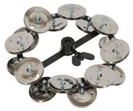 Instrumenty perkusyjne - Meinl Percussion meinl Percussion hthh2bk HiHat Tambourine ze stali z zacisków (2-rzędowy), czarny HTHH2BK - miniaturka - grafika 1