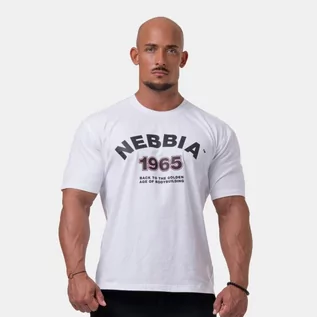 Koszulki sportowe męskie - NEBBIA Koszulka Golden Era White - grafika 1
