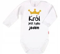 Body dla niemowląt - BODY NAPIS nadruk KRÓL JEST TYLKO JEDEN r 62 KLEKLE - miniaturka - grafika 1