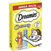Przysmaki dla kotów - Dreamies Creamy Mega Pack Wielopak z Kurczakiem i Łososiem 12 x 10 g - miniaturka - grafika 1