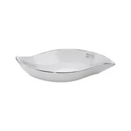 Tace i patery - Patera Ceramiczna Lori 36X18X5 Biała + Srebrna - miniaturka - grafika 1