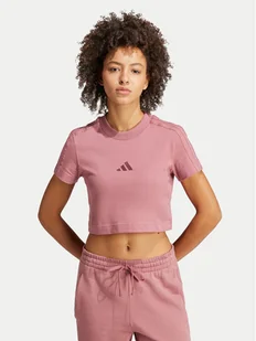 adidas T-Shirt ALL SZN 3-Stripes IY6849 Różowy Slim Fit - Koszulki i topy damskie - miniaturka - grafika 1