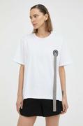 Koszulki sportowe damskie - MMC STUDIO t-shirt bawełniany kolor biały - miniaturka - grafika 1