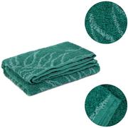 Ręczniki - Ręcznik ŁAZIENKOWY KĄPIELOWY WILDAY ciemnozielony w liście 70x130cm HOMLA - miniaturka - grafika 1