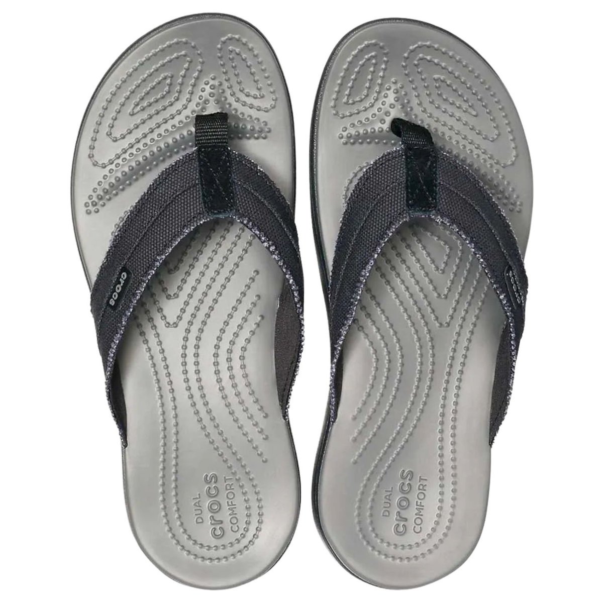 Klapki damskie Crocs Santa Cruz Canvas Dual Comfort japonki z pianki-39,5