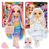 Lalki dla dziewczynek - Rainbow High Zestaw Kreatywnych Lalek: "Watercolor & Create" + Błyszcząca Amaya Raine ze Zwierzątkiem i Slime - miniaturka - grafika 1