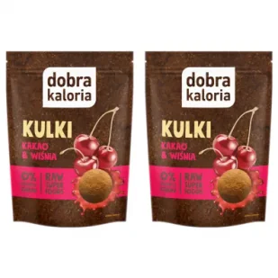 Dobra Kaloria Kulki mocy kakao i wiśnia Zestaw 2 x 58 g - Ciastka - miniaturka - grafika 1