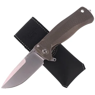 Nóż składany LionSteel SR22 Bronze Titanium, Satin Sleipner by Molletta (SR22 B) - Noże - miniaturka - grafika 4