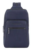 Plecaki - PIQUADRO, Kabriolet na plecak mono sling bag z RFID, niebieski, Niebieska - miniaturka - grafika 1