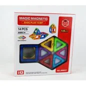 Klocki - Klocki magnetyczne geometryczne 14el. 1295355 - miniaturka - grafika 1