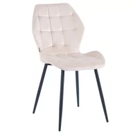 Krzesła - Krzesło beżowe DC-7223 welur #5 nogi czarne - miniaturka - grafika 1
