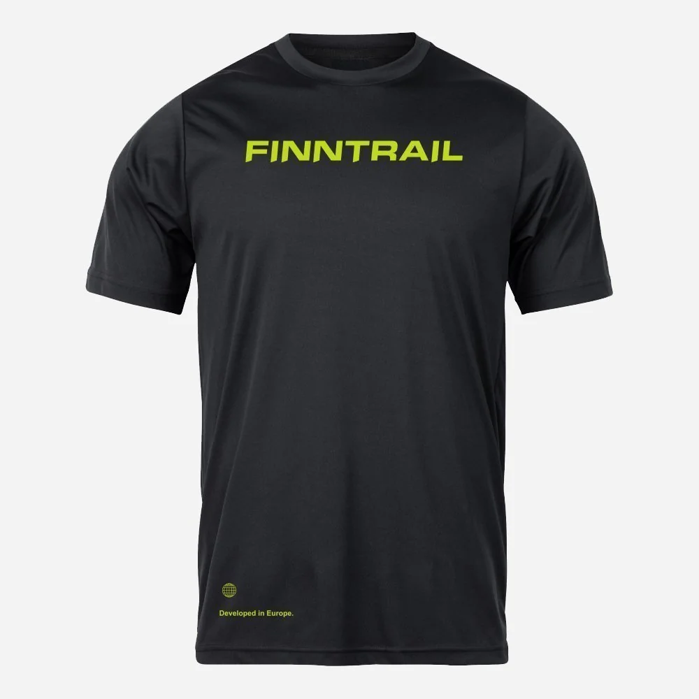 Marškinėliai Finntrail LOGO QR Czarne 6703