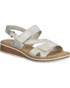 SANDAŁY RIEKER - 910248-08 BEŻ - Rieker - Sandały damskie - miniaturka - grafika 1