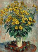 Plakaty - Galeria Plakatu, Plakat, Jerusalem Artichoke Flowers, Claude Monet, 40x50 cm - miniaturka - grafika 1