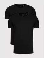 Koszulki męskie - Jones Jack Komplet 2 t-shirtów Basic Crew Neck 12133913 Czarny Regular Fit - miniaturka - grafika 1
