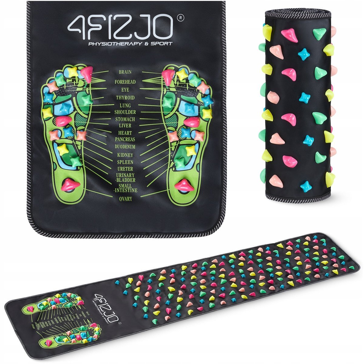 MATA DO REFLEKSOLOGII MASAŻU AKUPRESURY STÓP Z KAMYKAMI SENSORYCZNA 175 cm