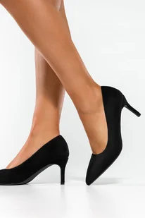 Czarne szpilki damskie ze skórzaną wkładką Casu JW24X12-B-39 - Czółenka Czarne szpilki damskie ze skórzaną wkładką Casu JW24X12-B-39 - Czółenka - miniaturka - grafika 1