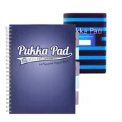 Zeszyty szkolne - Zestaw kołozeszyt w kratkę A4 100k z przekładkami granatowy Pukka Pads + Zeszyt Flex Pad B5 niebieski - miniaturka - grafika 1