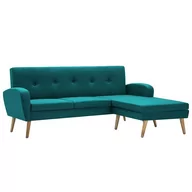 Narożniki - Sofa z leżanką ELIOR Anita 4Q, zielona, 79x136x186 cm - miniaturka - grafika 1