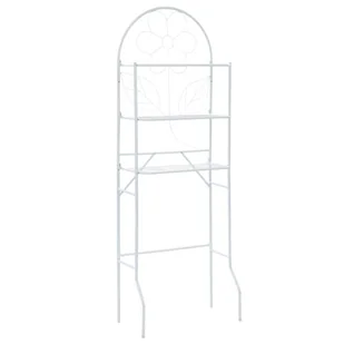 Regał do łazienki, biały, 60 x 33 x 174 cm - Stojaki na ręczniki papierowe - miniaturka - grafika 1