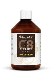 Olej MCT z kokosa - KWAS KAPRYLOWY C8:0 (kwas oktanowy) - 500 ml - Witaminy i minerały - miniaturka - grafika 1