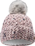 Czapki damskie - Iguana Czapka zimowa damska Iguana Ajana W ciepła szaro-różowa - miniaturka - grafika 1