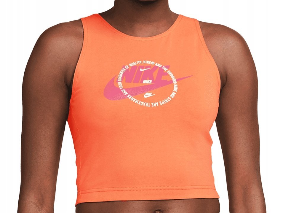 Damska Koszulka Nike bez Rękawów Top Tight Fit Dopasowany DZ3510-827 S