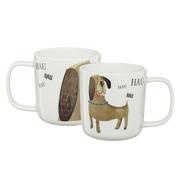 Kubki - KUBEK PORCELANOWY 370ML AMBITION PETS PIES BRĄZOWY - miniaturka - grafika 1