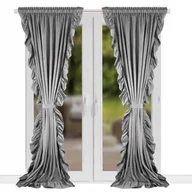 Zasłony - Zasłona WELUROWA Z FALBANĄ TAŚMA STYL GLAMOUR 160 x 250 cm L607 - miniaturka - grafika 1