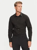 Koszule męskie - Liu Jo Koszula QXX007 T2662 Czarny Slim Fit - miniaturka - grafika 1