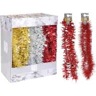 Ozdoby bożonarodzeniowe - Girlanda 180 cm 6ass czerwony / biały / żółty - miniaturka - grafika 1