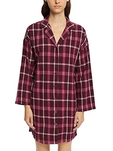 ESPRIT Bodywear damska koszulka nocna Flannel Check 2 SUS Nightshirt koszula nocna, bordowa czerwona 3, 42 - Koszulki i topy damskie - miniaturka - grafika 1
