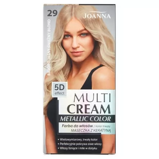 Joanna Multicream Metallic farba do włosów 29 bardzo jasny śnieżny blond - Farby do włosów i szampony koloryzujące - miniaturka - grafika 1