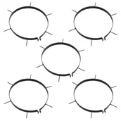 Wertykulatory i aeratory - vidaXL Obręcze z kolcami do aeratora, 5 szt., Ø30 cm, żelazo - miniaturka - grafika 1