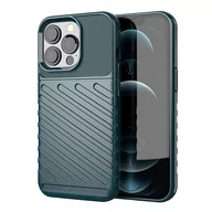 Etui i futerały do telefonów - Braders Etui Thunder Case Elastyczne Pancerne do iPhone 13 Pro zielony - miniaturka - grafika 1
