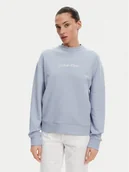 Bluzy damskie - Calvin Klein Bluza Hero Logo K20K205450 Błękitny Regular Fit - miniaturka - grafika 1