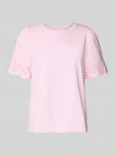 Koszulki i topy damskie - T-shirt z haftem angielskim model ‘CELIANA’ - miniaturka - grafika 1