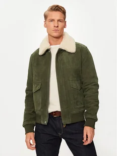 SCHOTT N.Y.C. Kurtka skórzana LC2410S Zielony Regular Fit - Kurtki męskie - miniaturka - grafika 1