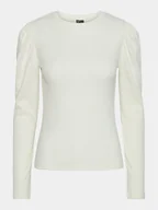 Bluzki damskie - Pieces Bluzka Janna 17148584 Biały Regular Fit - miniaturka - grafika 1