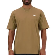 Koszulki sportowe męskie - Koszulka New Balance MT41509GIN - brązowa - miniaturka - grafika 1