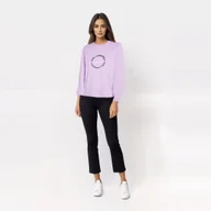 Bluzy damskie - KARL Lagerfeld Bluza damska Pastel Lilac [rozmiar xs] - miniaturka - grafika 1