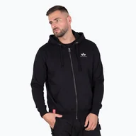 Bluzy męskie - Bluza męska Alpha Industries Basic Zip SL black - miniaturka - grafika 1