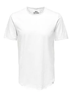 Only & Sons T-shirt męski, biały, XXL, Biały., XXL - Koszulki męskie - miniaturka - grafika 1
