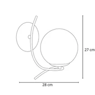 Lampy ścienne - Alfa Kinkiet Sentia, chrom / dymny szary, szkło, Ø 15 cm - miniaturka - grafika 1