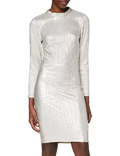 Ivy Revel DE Damska sukienka na imprezę Open Back Metallic Dress, srebrny (Silver 040), S - Sukienki - miniaturka - grafika 1